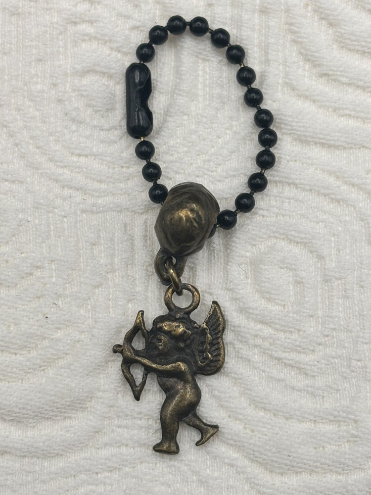 Vintage Bronze Cupid Angel Keychain