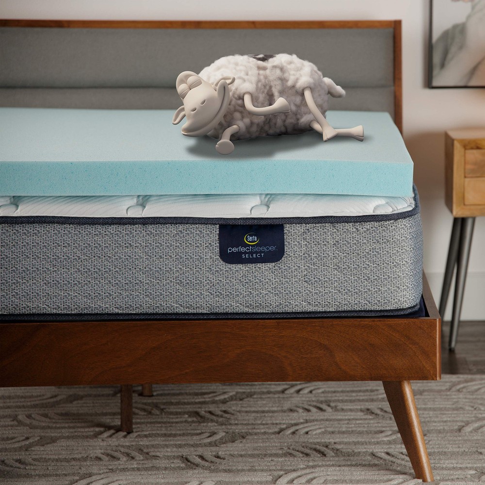 ThermaGel Cooling, Pressure-Relieving Memory Foam Mattress Topper, 3 Inch, Fu...