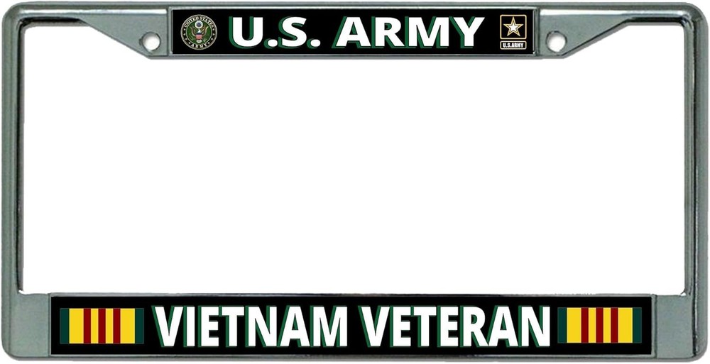 U.S. Army Vietnam Veteran Chrome License Plate Frame
