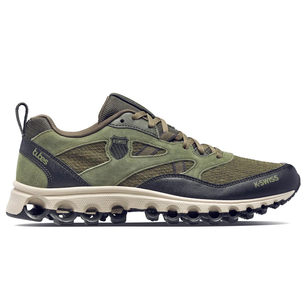 K-Swiss Tubes Trail 200 Hiking  Mens Black, Green Sneakers Athletic Shoes 07437-