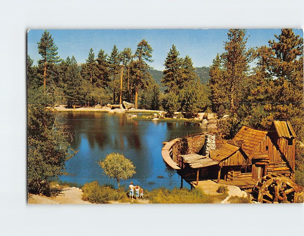 Postcard Beautiful Cedar Lake on the Rim O' World California USA