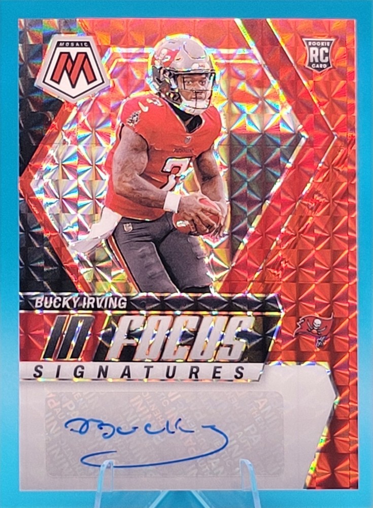 2024 Panini Mosaic - In Focus Signatures Bucky Irving #IF-BIG Red Prizm /199 RC
