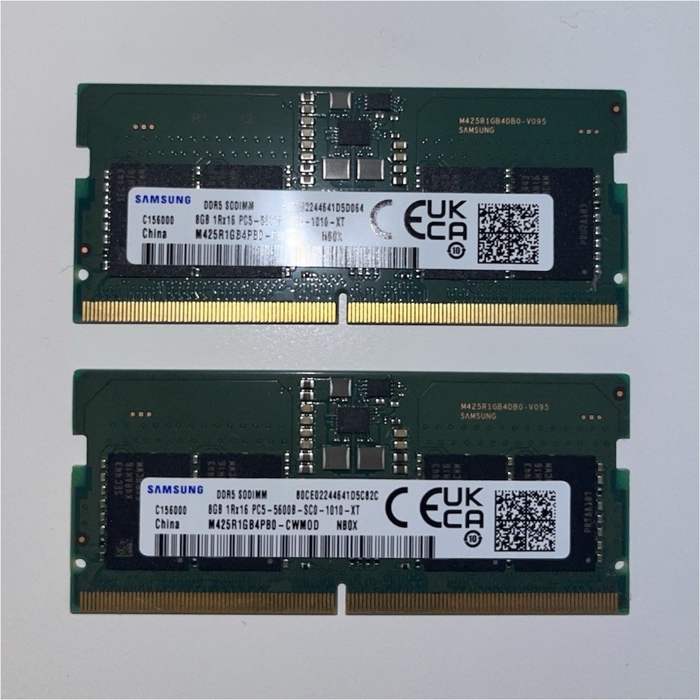 Samsung 16GB (2x8GB) DDR5 262-Pin SO-DIMM PC5-5600B RAM M425R1GB4PB0