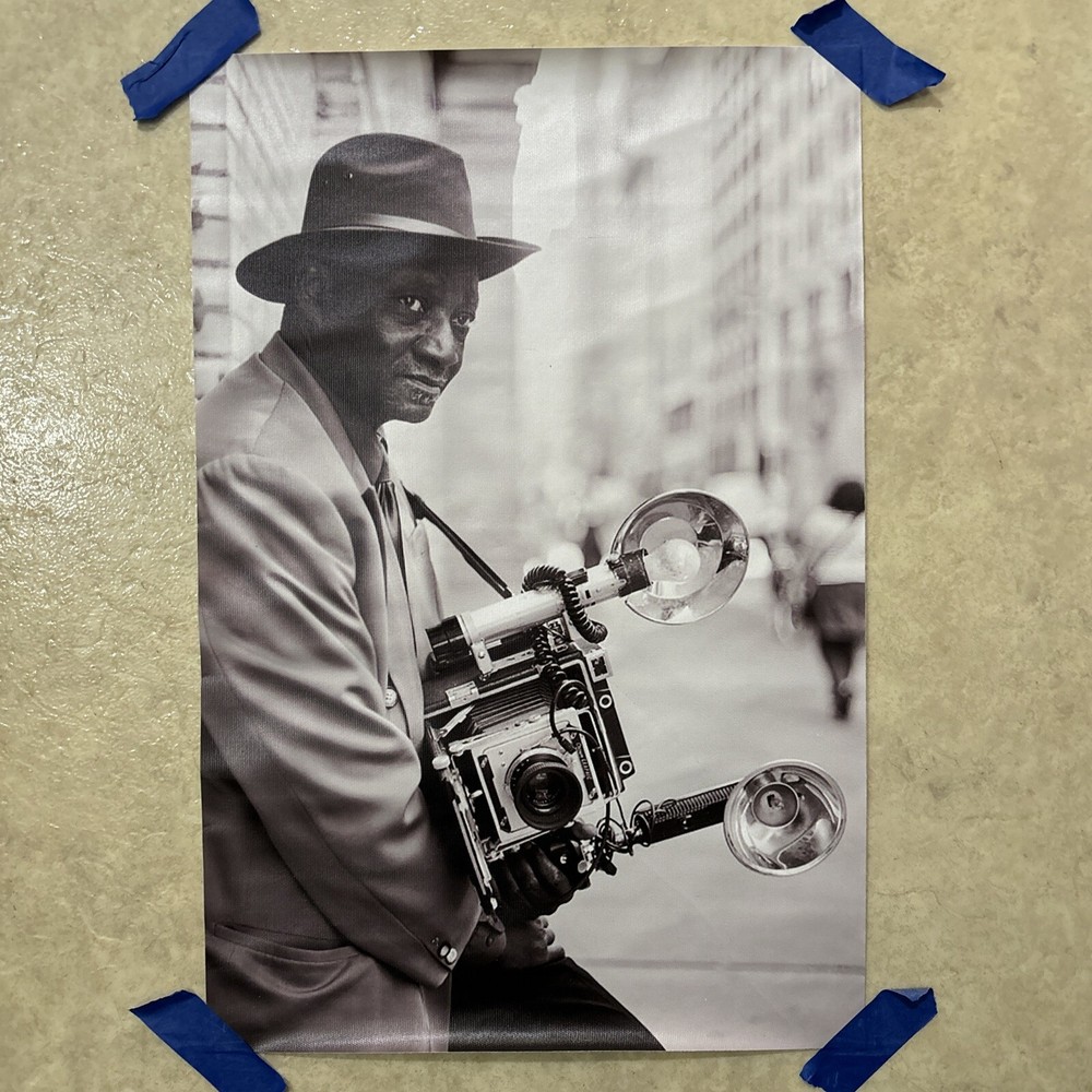 Camera Man Photo Black & White ✅ Canvas Wall Art Poster Print ✅ 12x18” Unframed