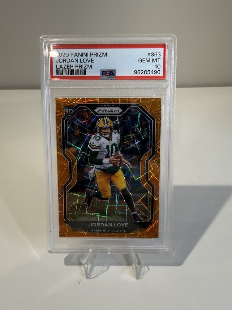 2020 Panini Prizm Jordan Love Rookie #363 Lazer Prizm PSA 10 Green Bay Packers