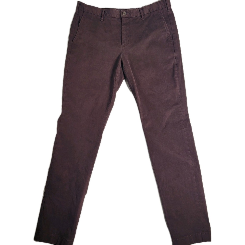 Men's Brooks Brothers Tailor Soho Fit Stretch 5Pocket  Brown Chino Pants 35/34