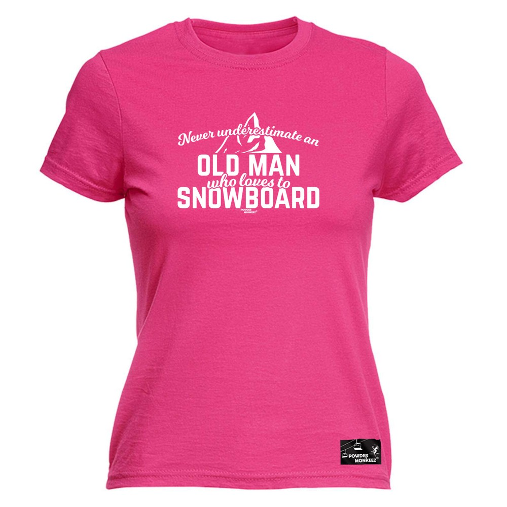 Winter Sports Pm Never Understimate Old Man Who L - Womens T Shirt Funny T-Shirt