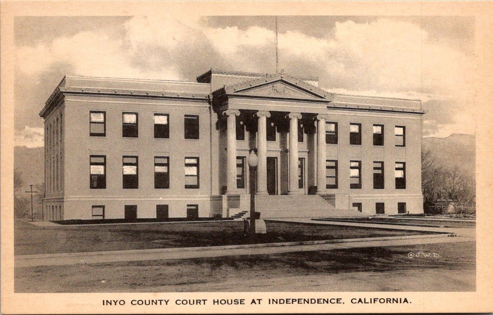 Dr Jim Stamps Postcard Inyo County Courthouse At Independence California