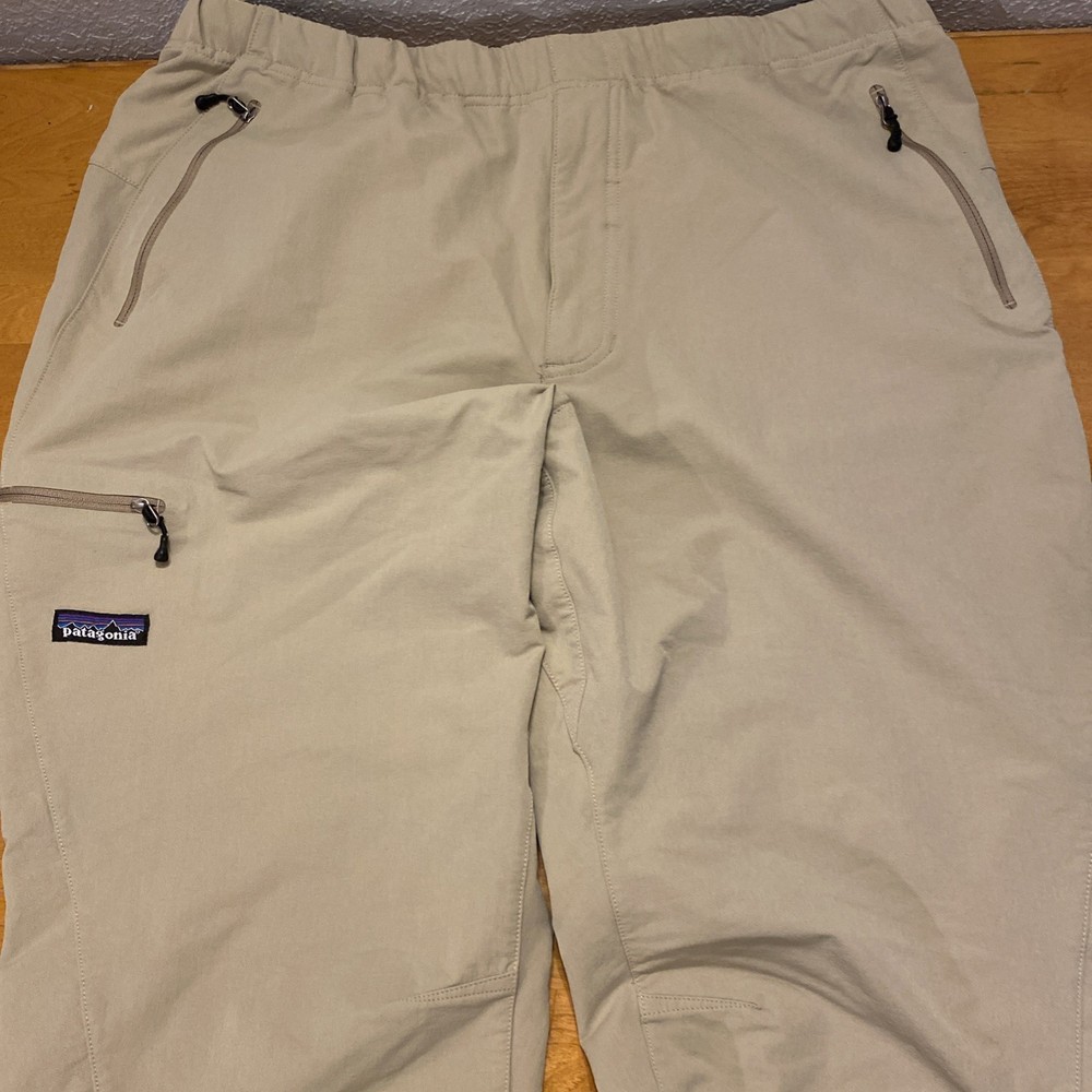 PATAGONIA ~ Mens Simple Guide Pants Dark Khaki Hiking Outdoor Wicking Stretch XL