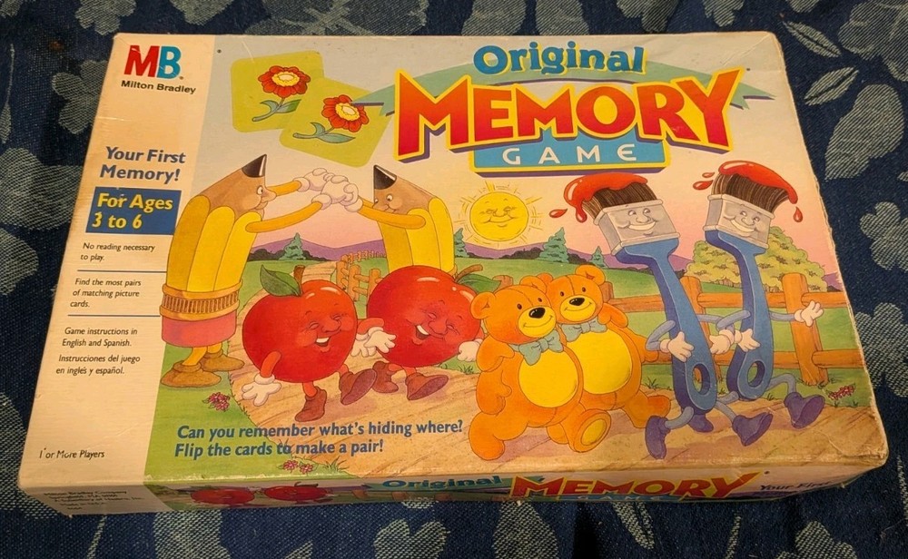 Original Memory Game Milton Bradley 1990 Boardgame