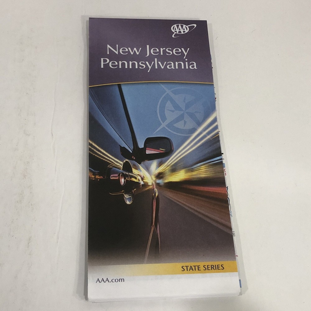 Road Map, New Jersey & Pennsylvania, AAA State Series Map, 2020-2021 - USED