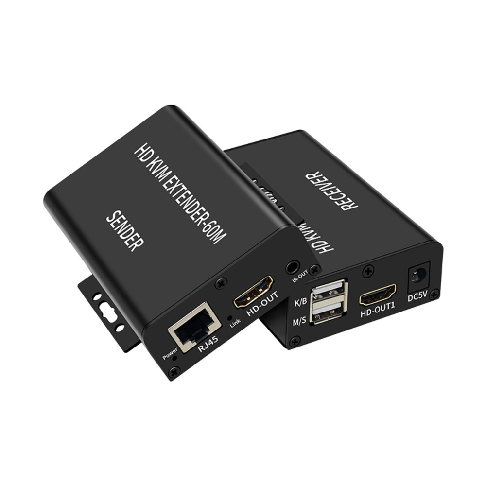 HDMI KVM Extender with Dual HDMI Output via RJ45 Ethernet Cable Video Converter
