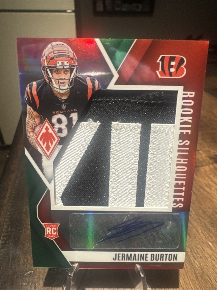 2024 panini phoenix jermaine burton rookie silhouettes patch auto /25