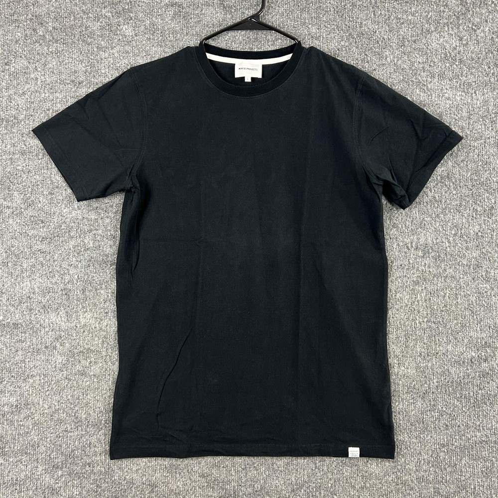Norse Projects Shirt Mens Large Niels Standard SS Black Cotton Tee Minimalist