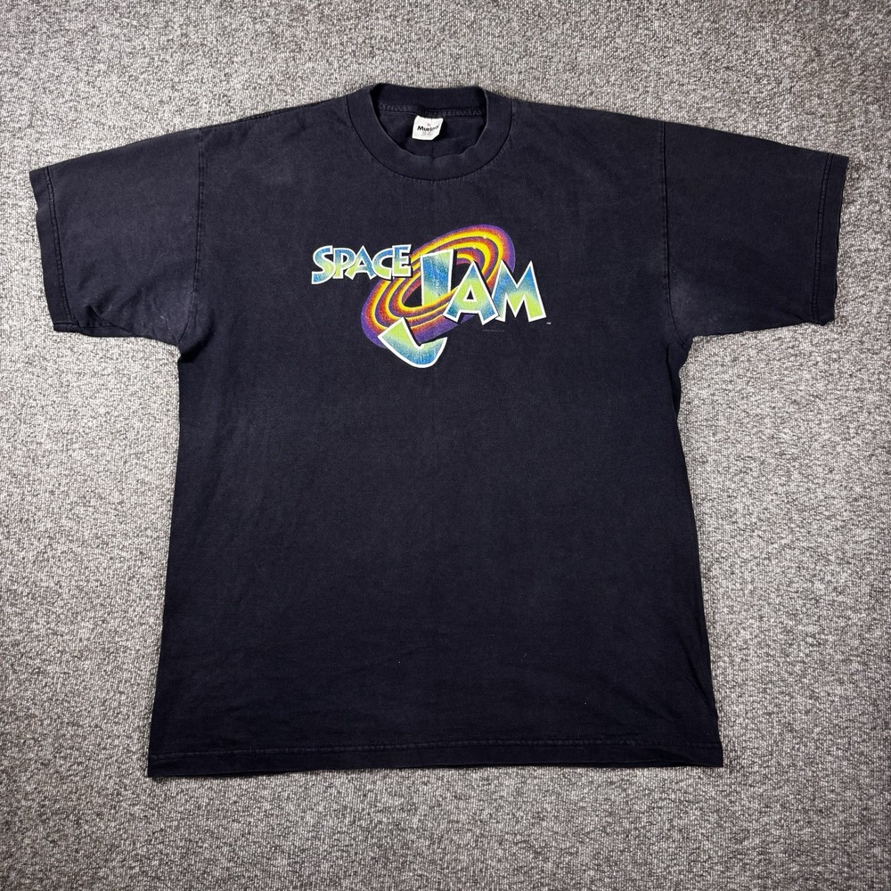 Vintage Space Jam Shirt XL Black Movie Promo 1996 Michael Jordan
