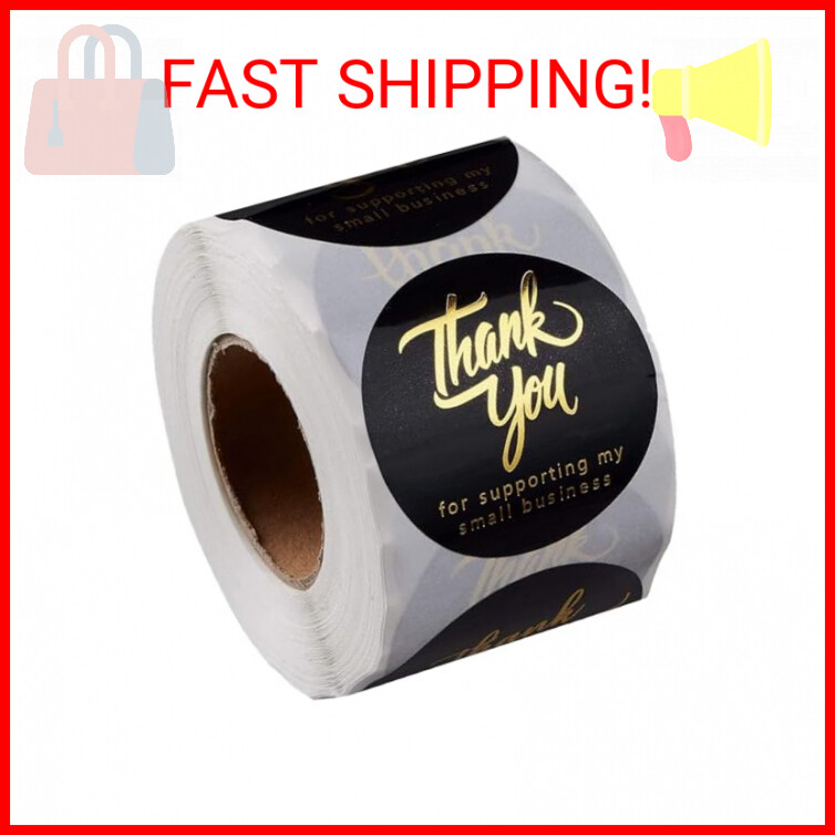 500 Pcs Thank You Stickers, 2 Inch Thank You Stickers for Small Business, Self-A