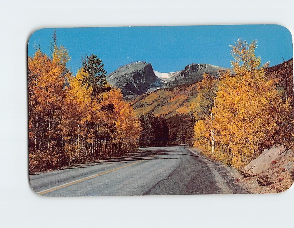 Postcard Mt. Hallett from Bear Lake Rocky Mountain National Park Colorado USA