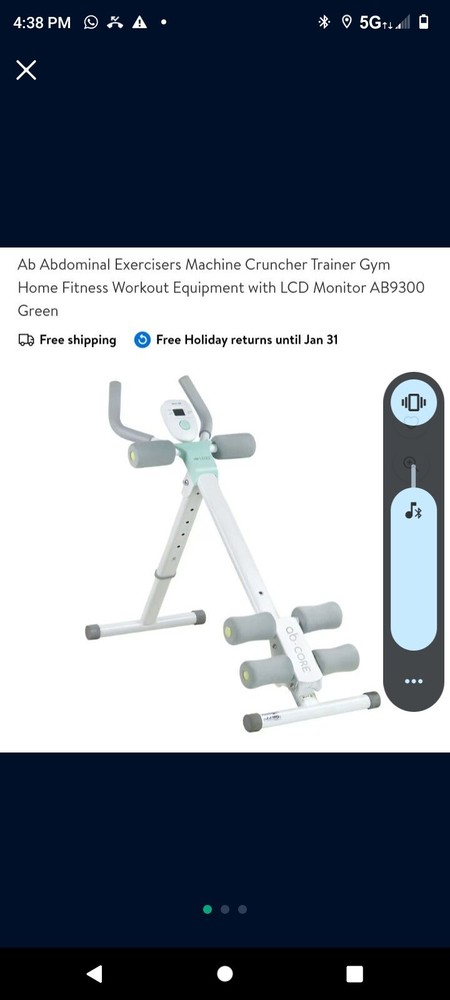 AB Machine Coaster Abdominal Crunch Trainer for Home Gym Core Workout