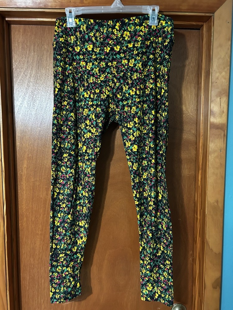 Lularoe TC Tall And Curvy Multicolor Floral Print Leggings for Women