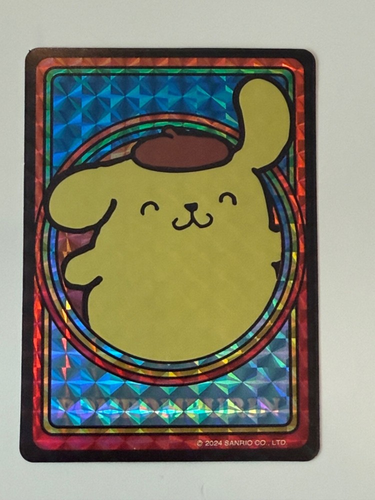 Hello Kitty and Friends Holographic Trading Stickers POMPOMPURIN Rainbow Circle