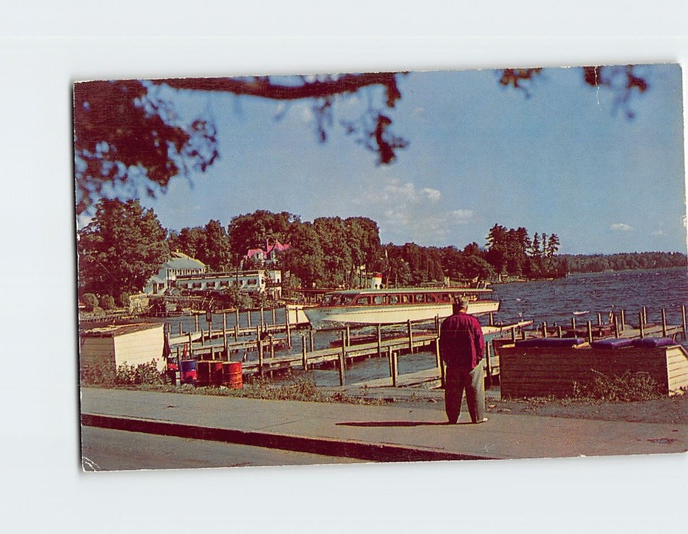 Postcard Boat Landing Lake George New York USA