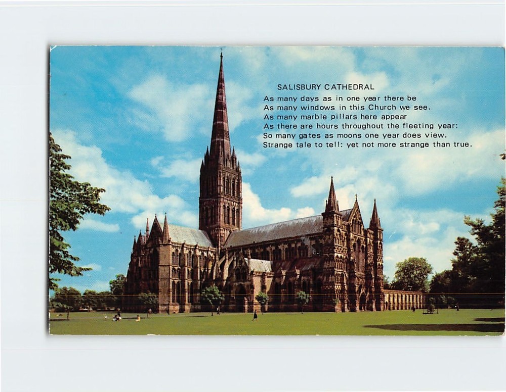 Postcard Salisbury Cathedral England