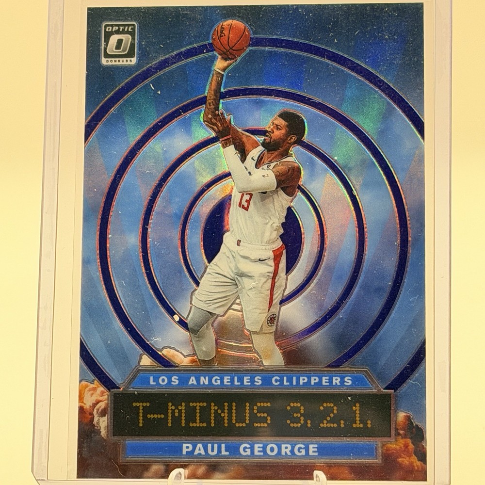 Paul George 2019-20 Panini Donruss Optic T-Minus 3, 2, 1, Silver Holo Clippers