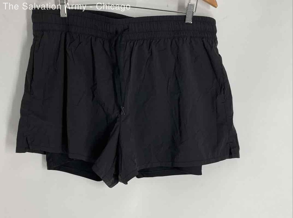 Spyder Womens Black Drawstring Pockets Activewear Athletic Shorts Size 2XL