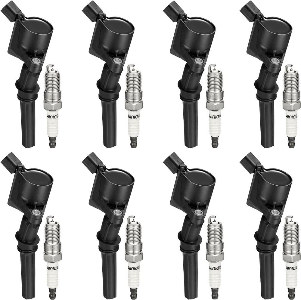 8X Ignition Coil Pack and Iridium Spark Plug for Ford F-150 4.6L DG508 SP479