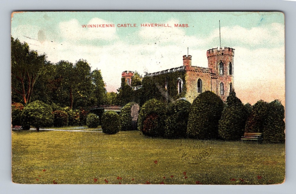Haverhill MA-Massachusetts Winnikenni Castle Vintage c1907 Postcard Standard PC
