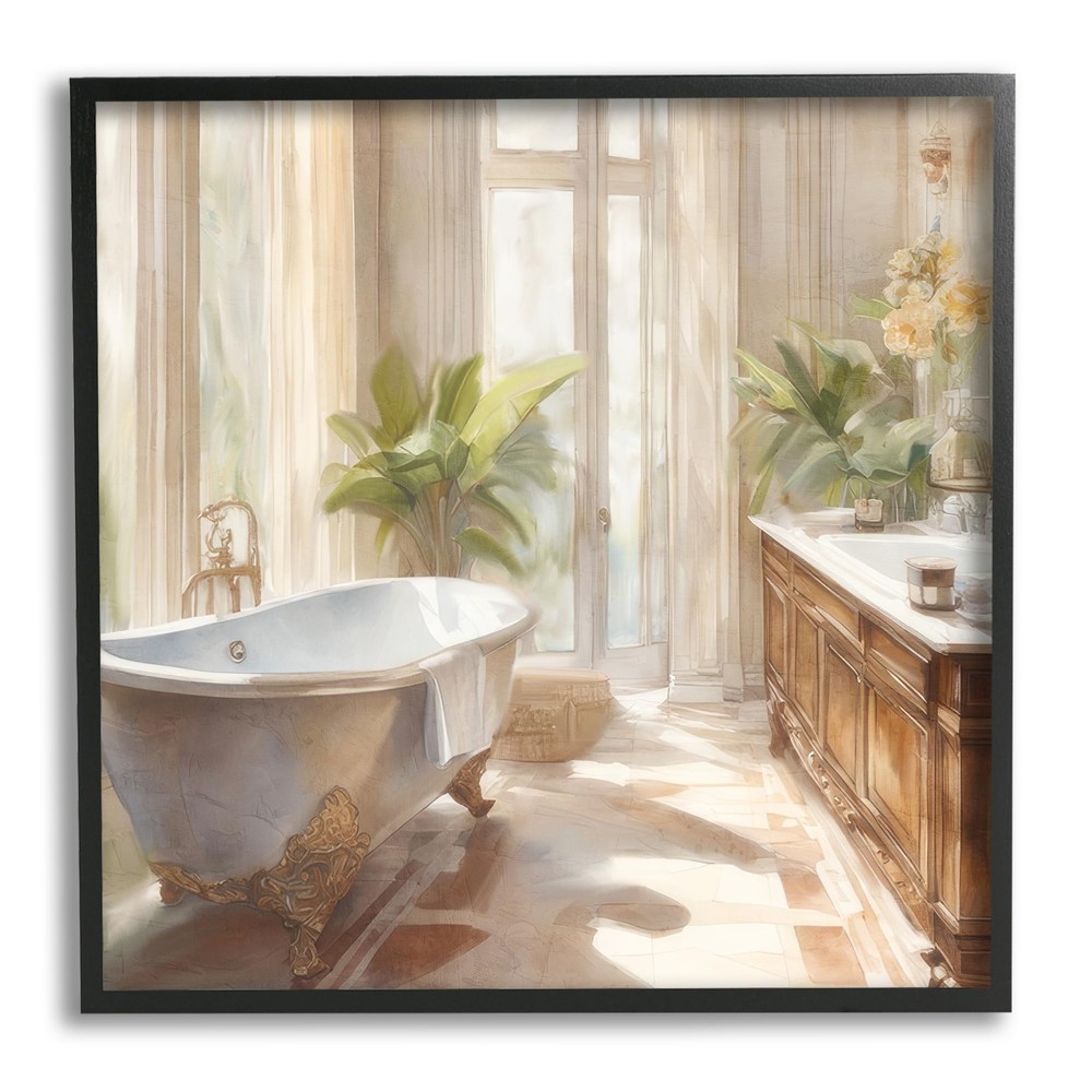 Sunlit Bathroom View Framed Giclee Art by Kim Allen