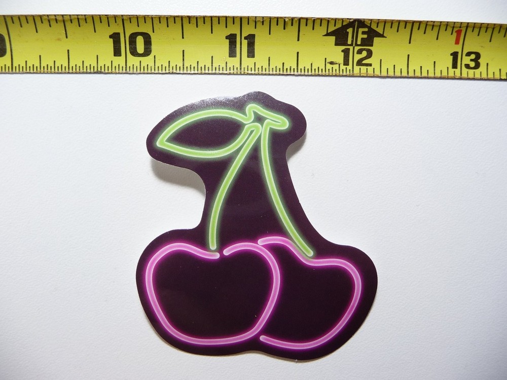 Funny Neon Cherry Decal Sticker for Laptop Cute Decor