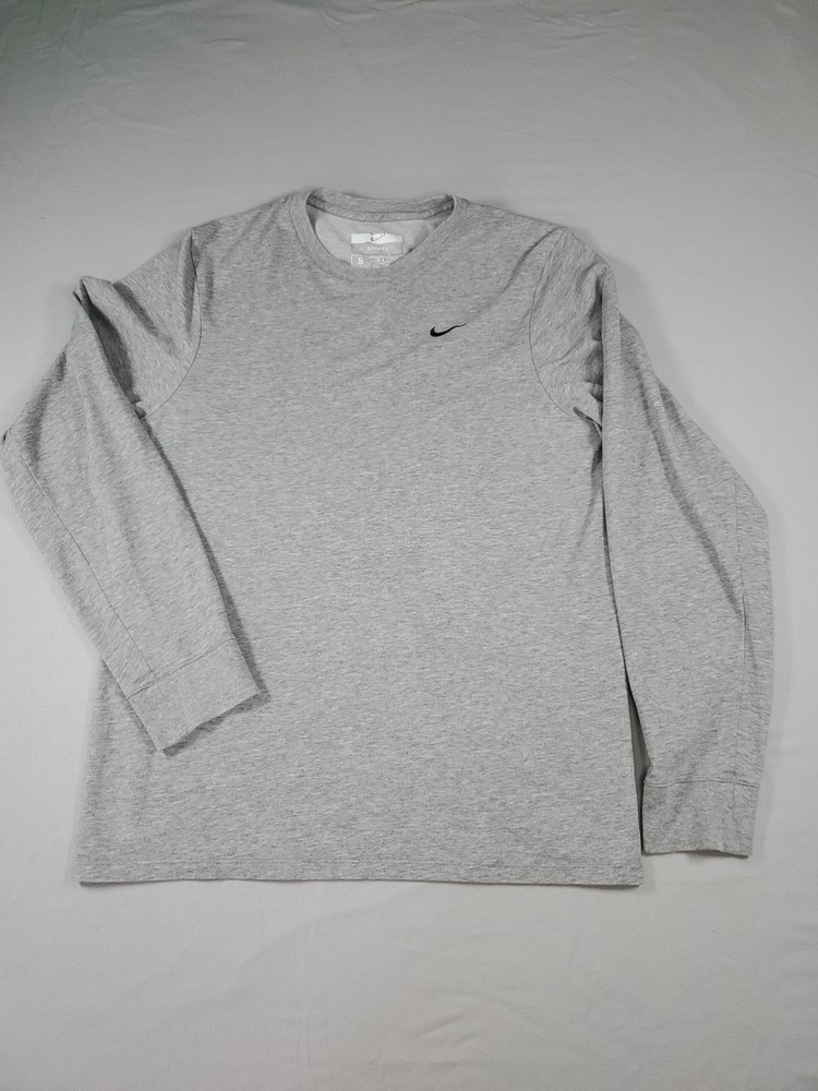 Nike Long Sleeve T-Shirt Men's Gray Size Small