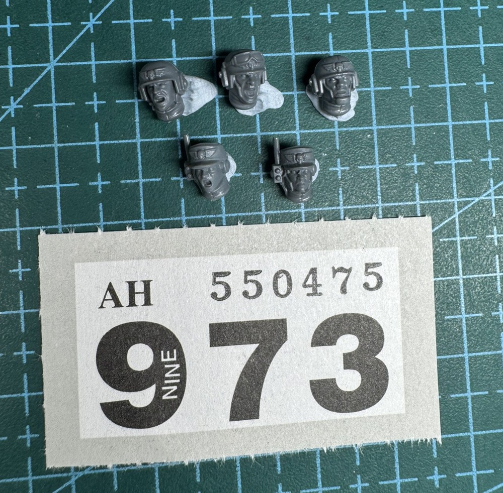 New Astra Militarum Cadian Shock Troop Heads Helmet Kit 40K Warhammer Bits  