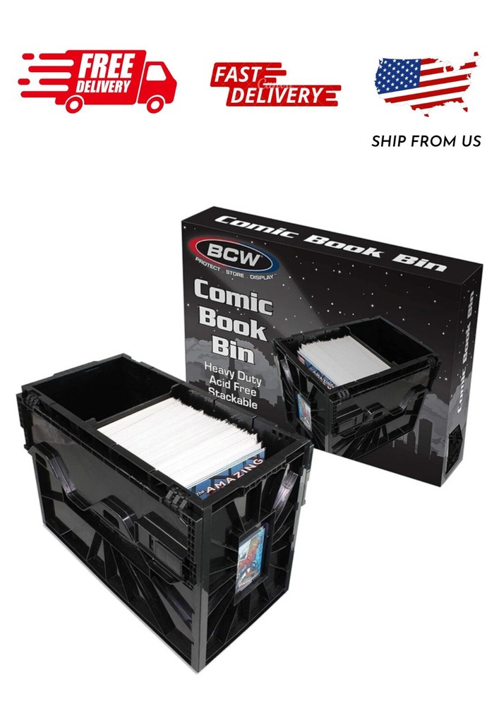 Short Comic BIN - Plastic - Black