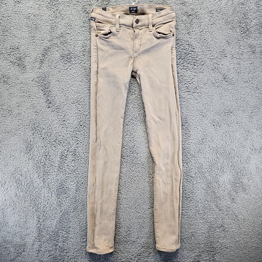 Citizens Of Humanity Avedon Womens Skinny Jeans Size 27 Brown Slick Stretch Denim