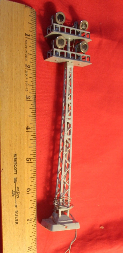 Tyco HO Scale Floodlight 4-Bulb Spotlight Tested Partial Working #107