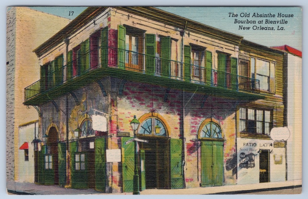 Louisiana The Old Absinthe House Haunted Saloon Bourbon St. New Orleans Postcard-image