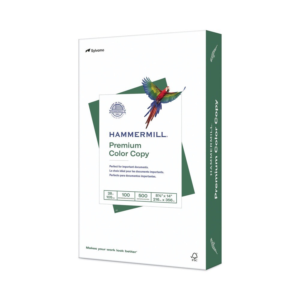 Hammermill 102475 100 Bright 28 lbs. Prem Print Paper - White (500/Ream) New