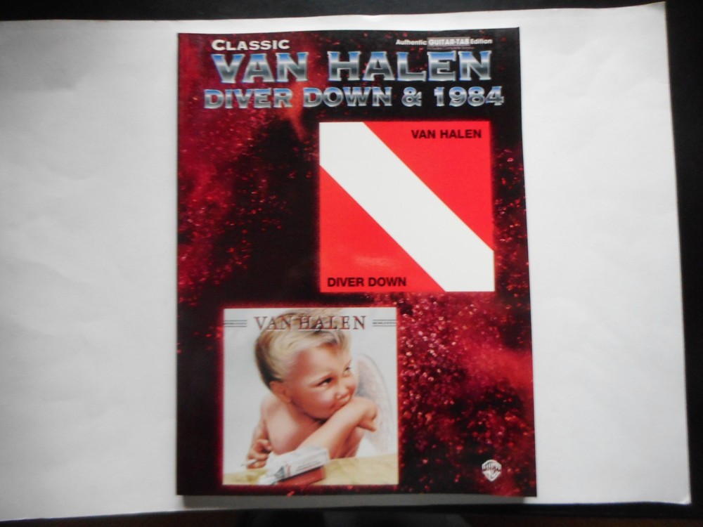 CLASSIC  VAN HALEN -DIVER DOWN & 1984-Songbook- GUITAR TAB EDITION  UNUSED *