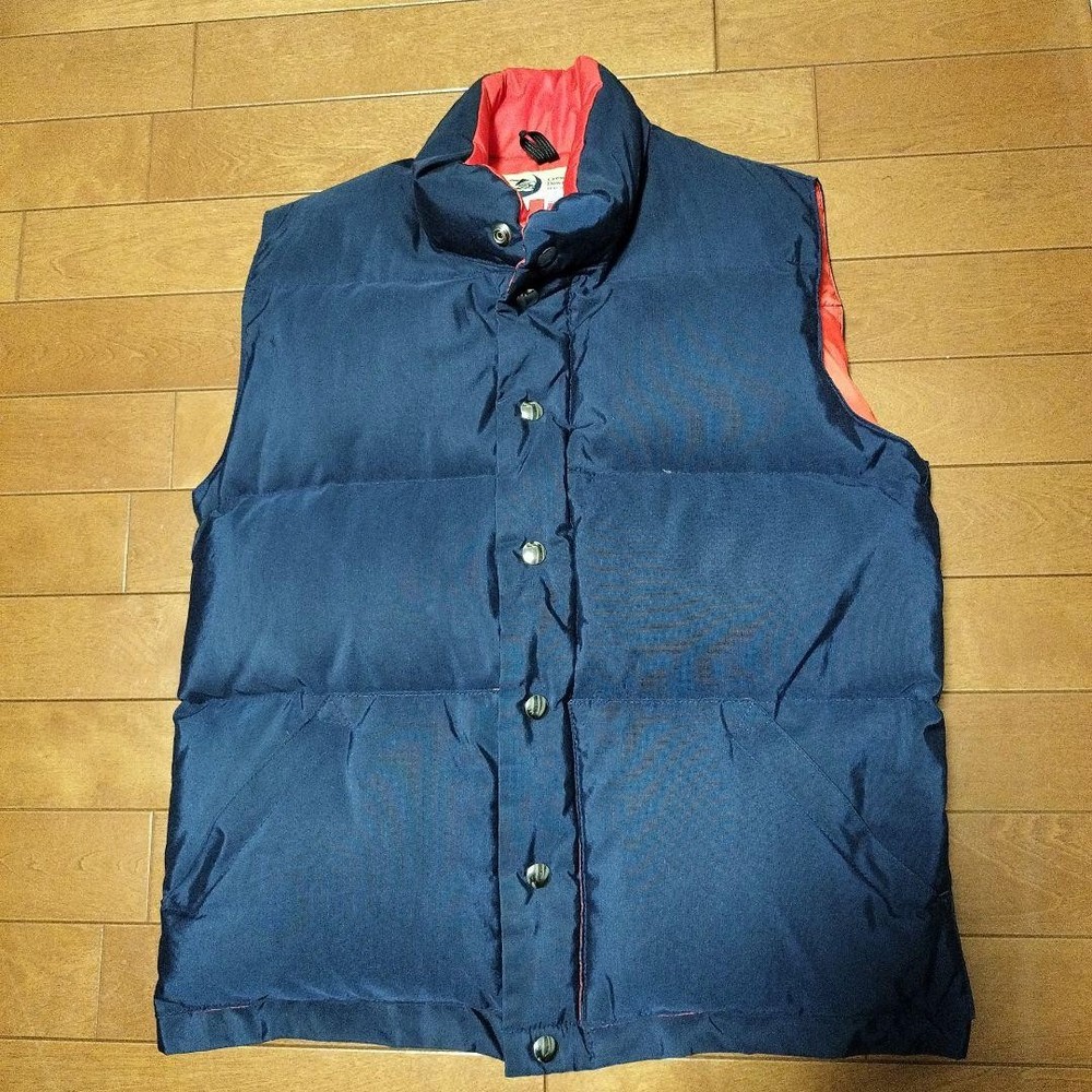 Crescent Down Works Down Vest Sz S USA navy blue