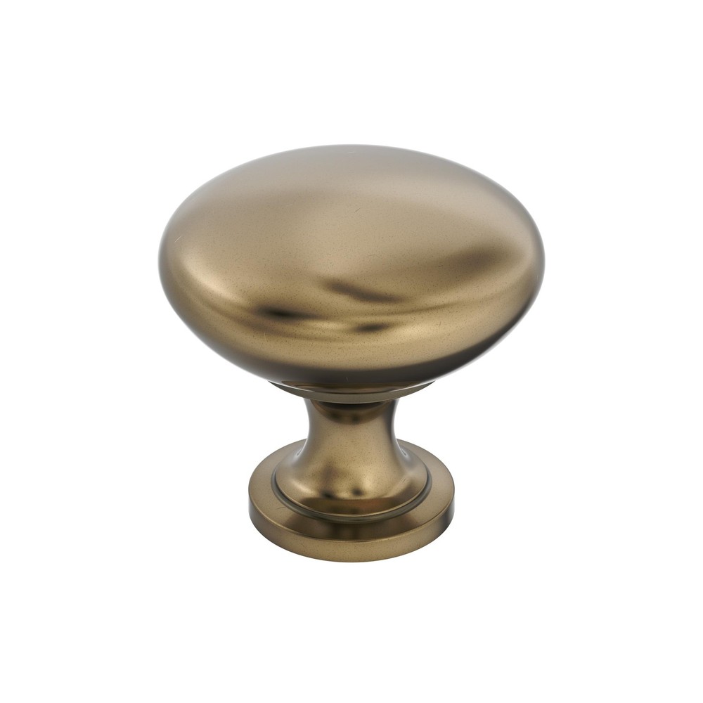 Amerock | Cabinet Knob | 1-1/4 inch (32mm) Diameter, Burnished Brass