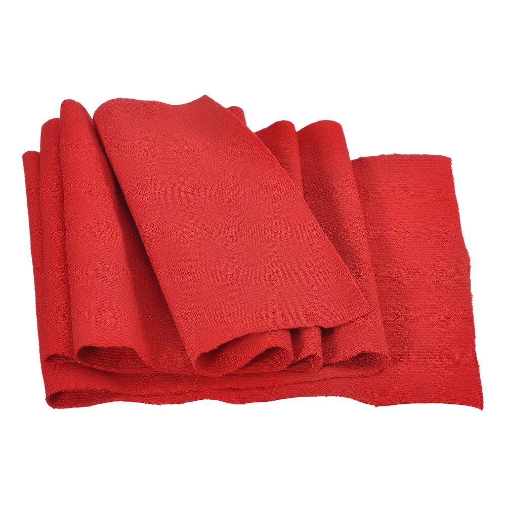20cm x 1m Elastic Cuff Ribbed Trim Cotton Fabric Knitted Ribbed Stretch Band Red