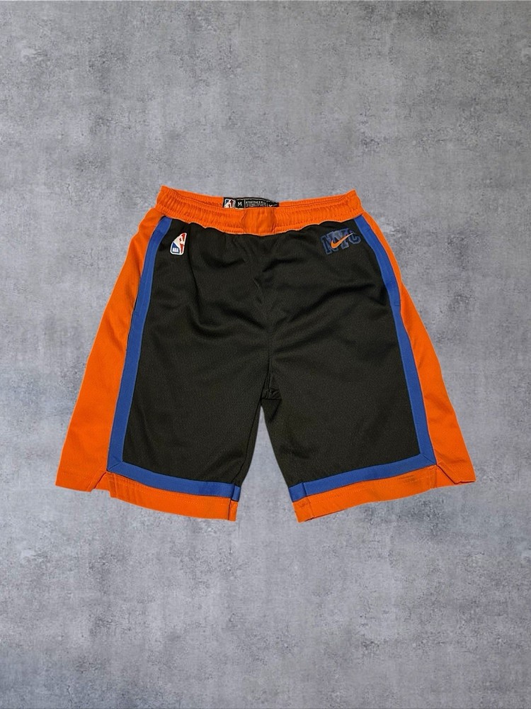 Nike New York Knicks Youth Medium NBA Basketball Shorts Orange Black