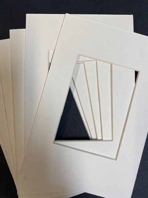 Picture Mats 4x6 for 2.5x3.5 ACEO/sports card WHITE BULK PACK SET OF 50