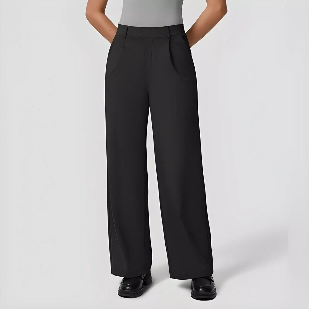 Halara High Waisted Straight Leg Pants Black XL Comfort Stretch Office Casual