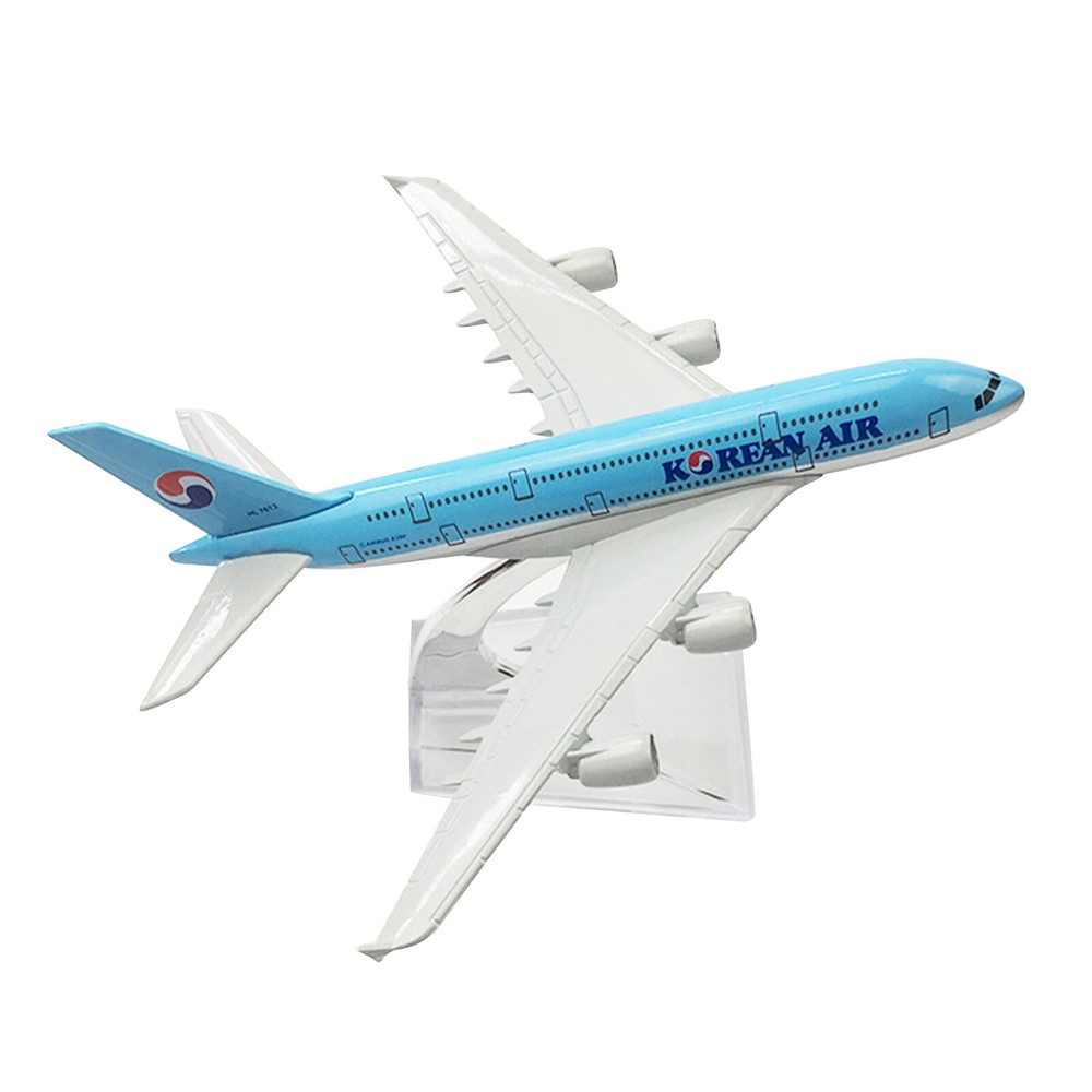 16cm Korean Air A380 Model Plane 1:400 Alloy Diecast Aircraft Model Collection