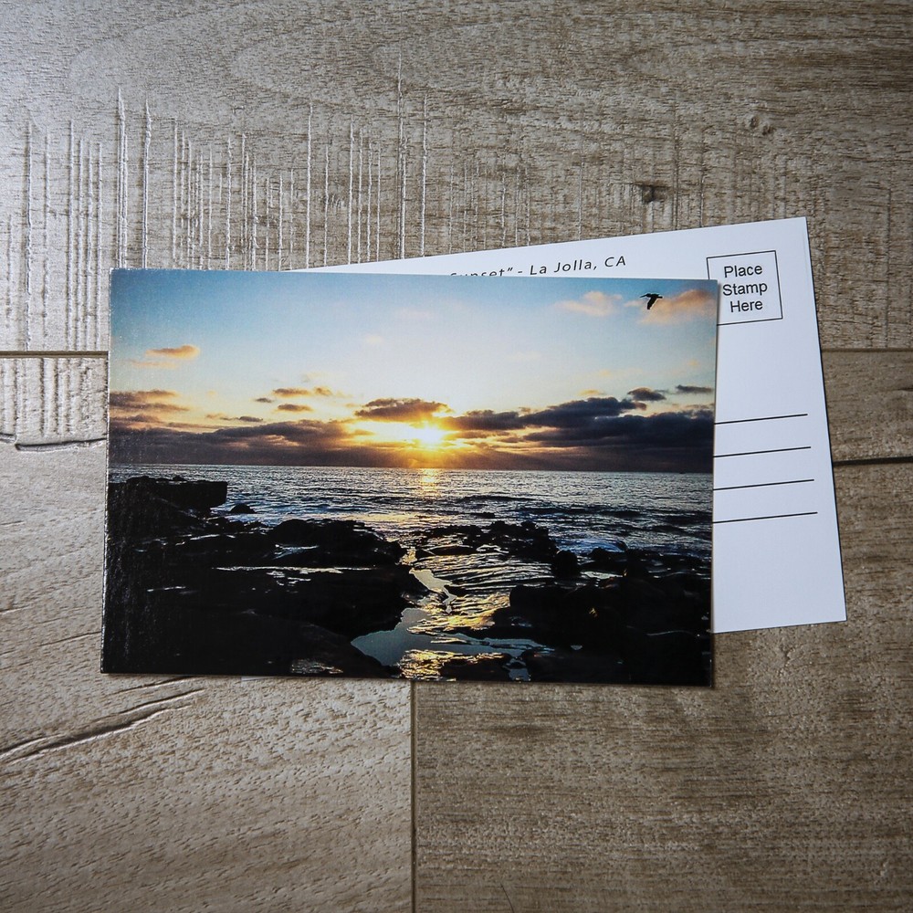 La Jolla California Sunset 4x6 Photo Postcard, 1 5 10 or 25 LOT Postcrossing