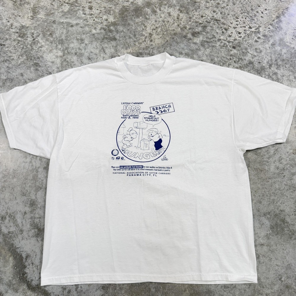 Vintage National Association Letter Carriers Shirt Mens Large Food Drive 1999