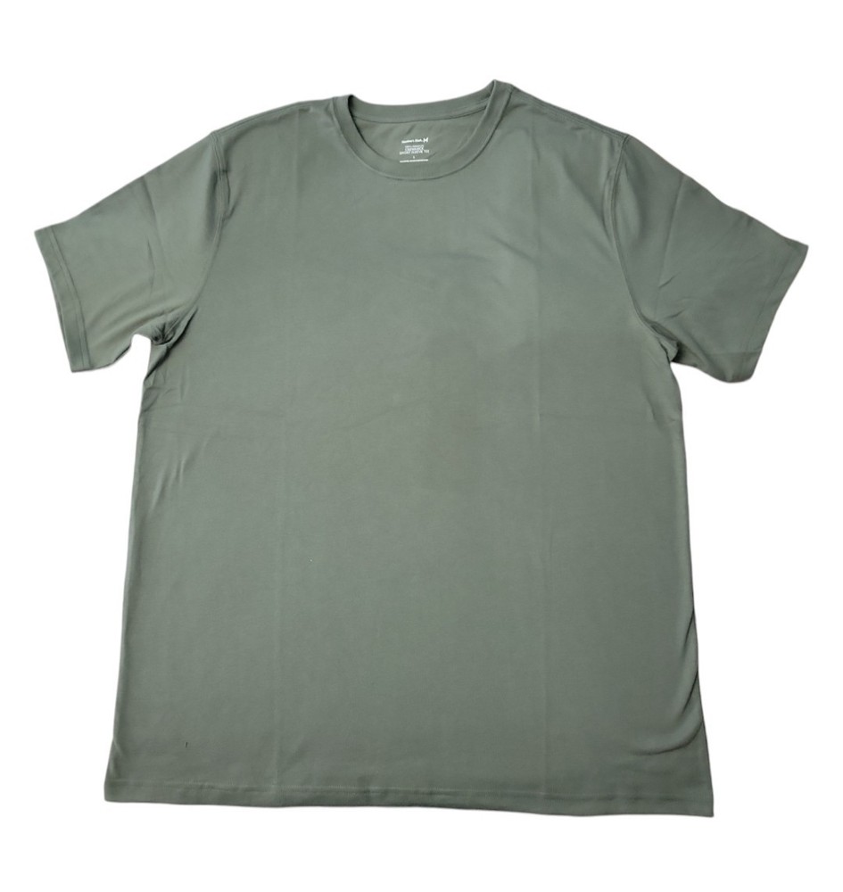 Member's Mark Men's Essential Soft Short Sleeve Crewneck Tee Green Midnight L